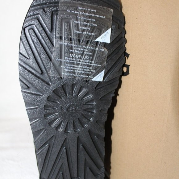 UGG MINI GALAXY BLING CRYSTAL SUEDE BOOTS BLACK - Picture 7 of 8